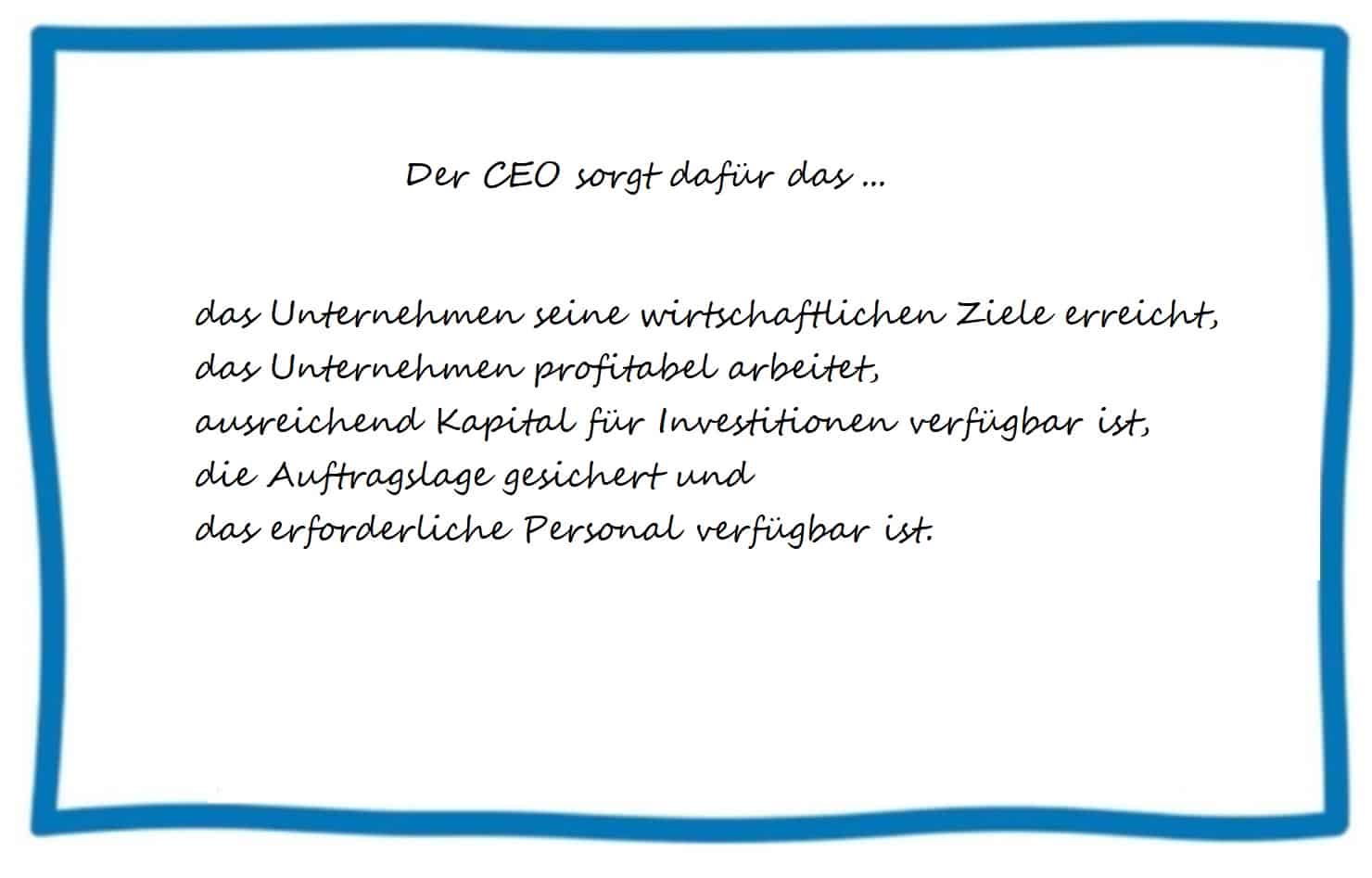 CEO Aufgaben