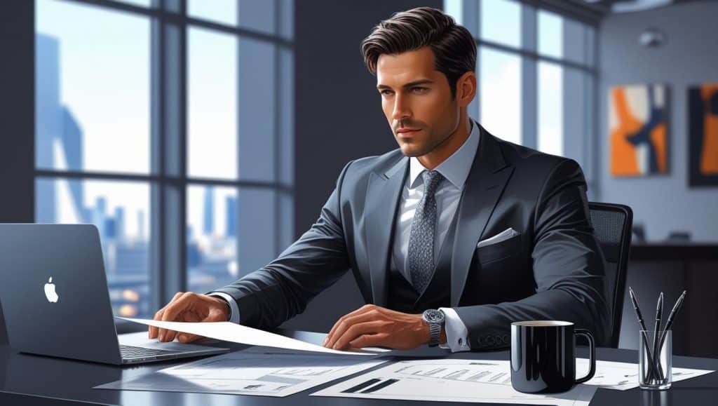 M&A Berater in seiner typischen Arbeitssituation