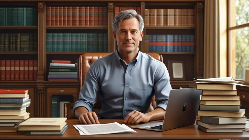 Dozent in seiner typischen Arbeitssituation