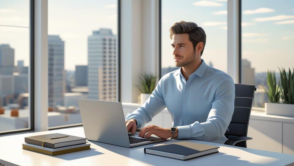 Projektleiter in seiner typischen Arbeitsumgebung