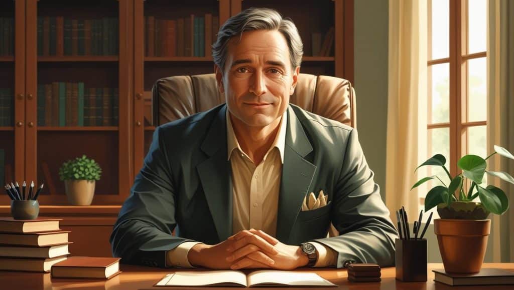 Psychologen in seiner typischen Arbeitssituation