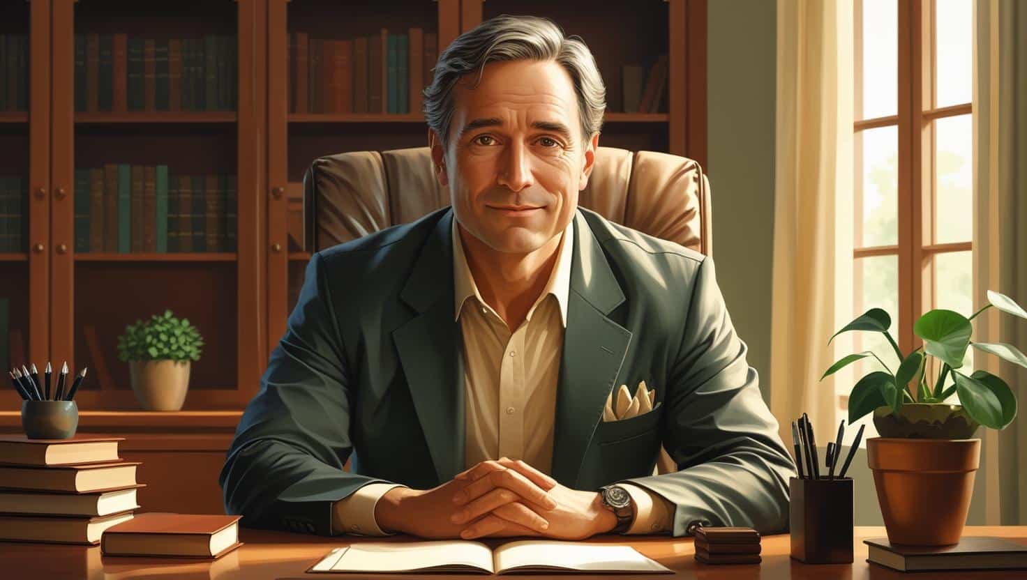 Psychologen in seiner typischen Arbeitssituation