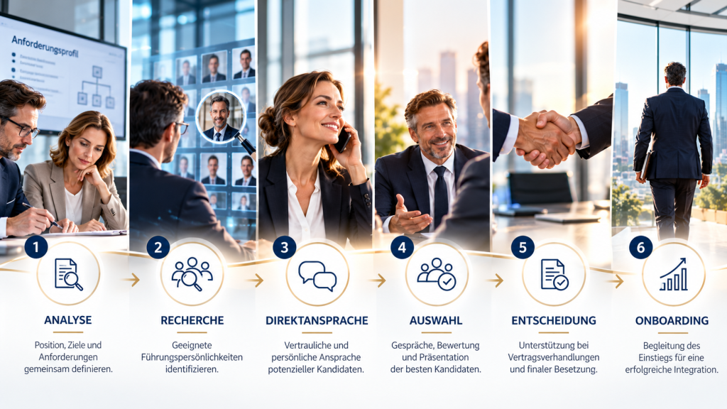 Executive-Search-Prozess in sechs Schritten